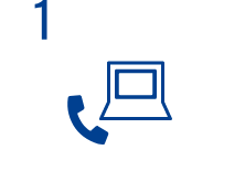 パソコン、電話のイメージ