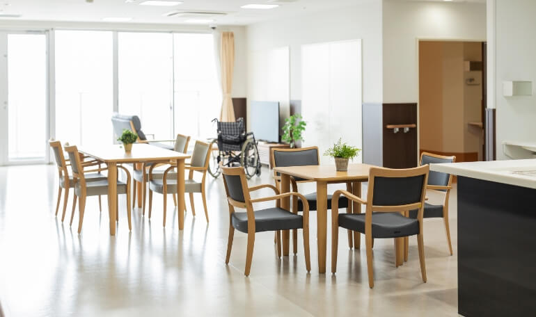 医療介護施設のエントランス内装